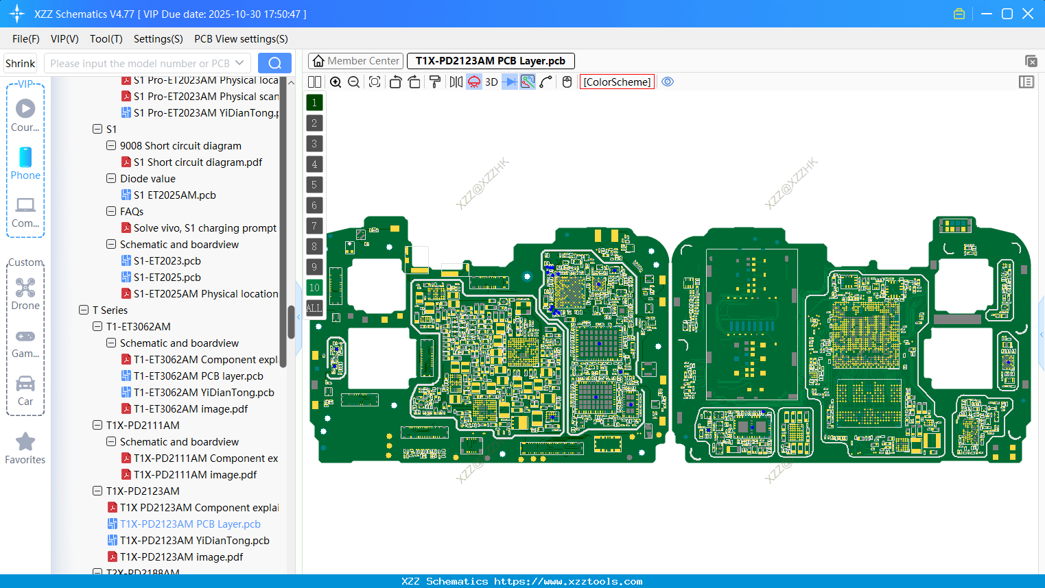 VIVO T1X-PD2123AM PCB Layer
